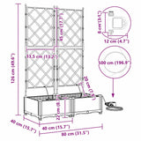 Garden Grey 80 x 40 x 126 cm Steel