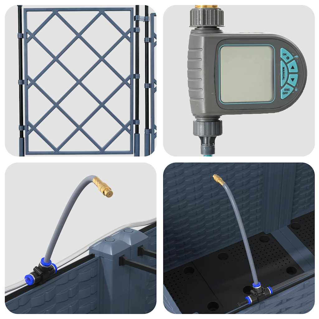 Garden Grey 80 x 40 x 142 cm Steel