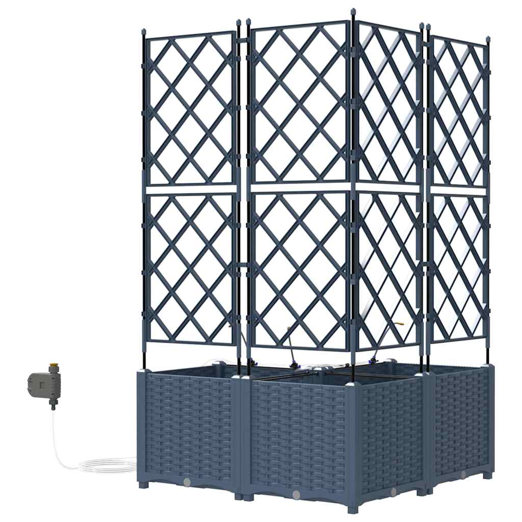 Garden Grey 80 x 80 x 142 cm Steel