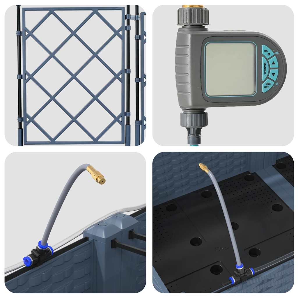 Garden Grey 120 x 120 x 126 cm Steel