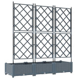 Garden Planter with Trellis 3 pcs Light grey