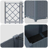 Garden Planter with Trellis 3 pcs Light grey 120 x 40 x 143 cm