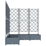 Garden Planter with Trellis 5 pcs Light grey
