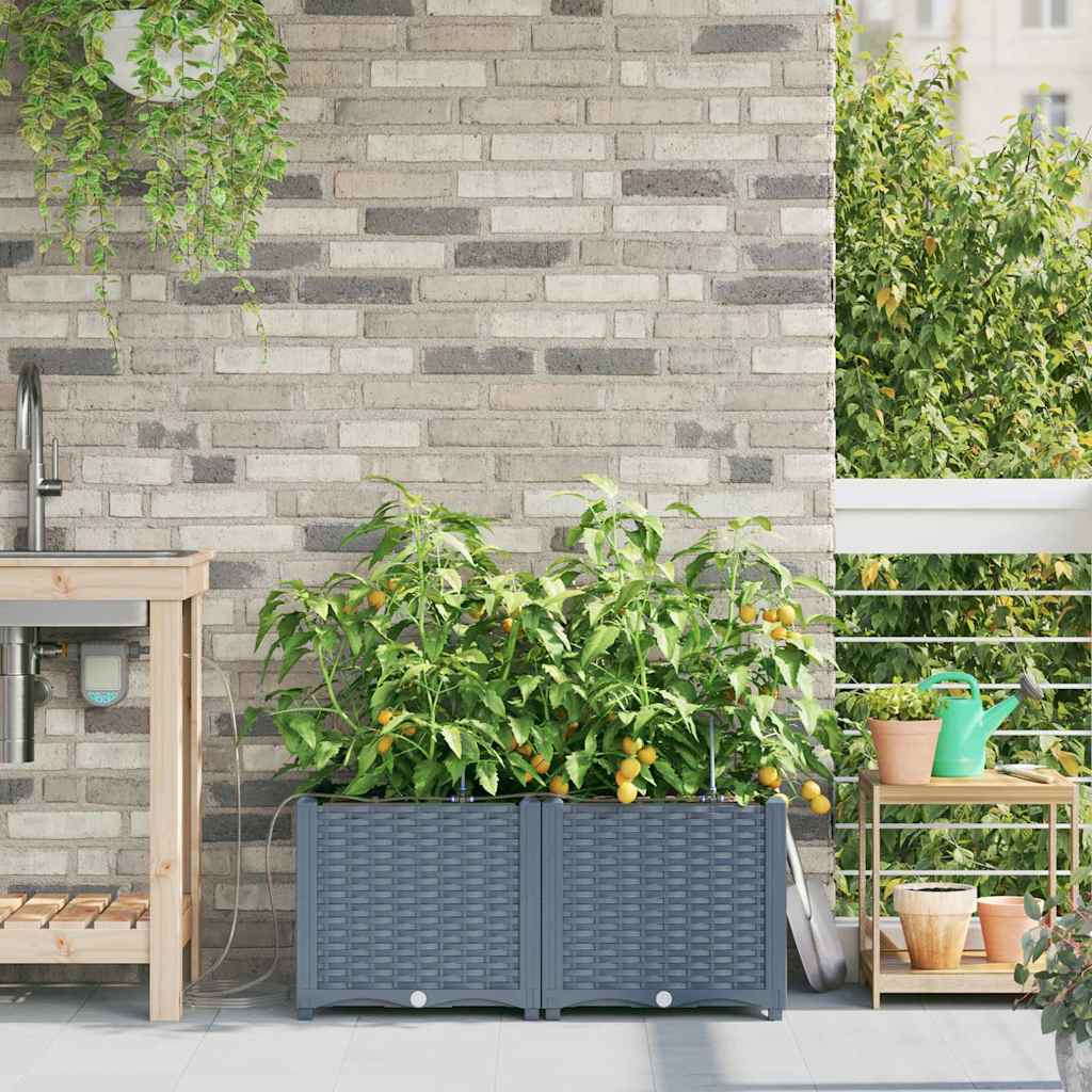 Garden Light grey 80 x 40 x 37.5 cm Steel