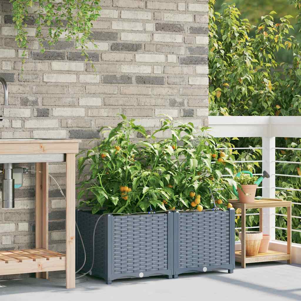 Garden Light grey 80 x 40 x 37.5 cm Steel
