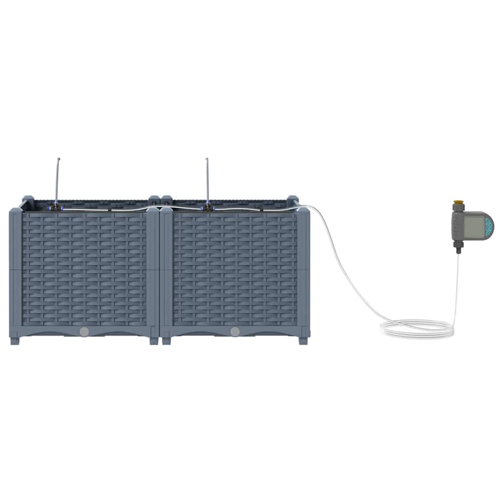 Garden Light grey 80 x 40 x 37.5 cm Steel