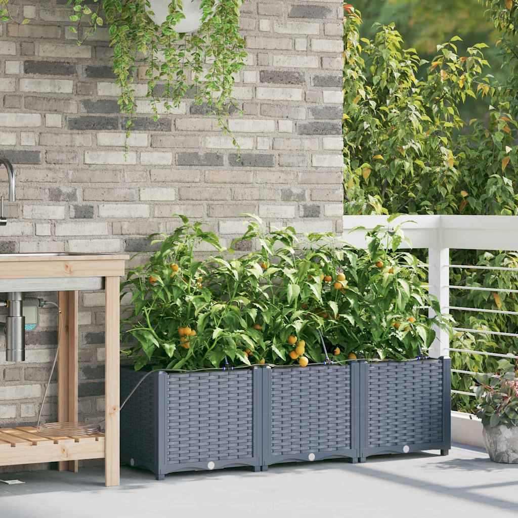 Garden Light grey 120 x 40 x 37.5 cm Steel