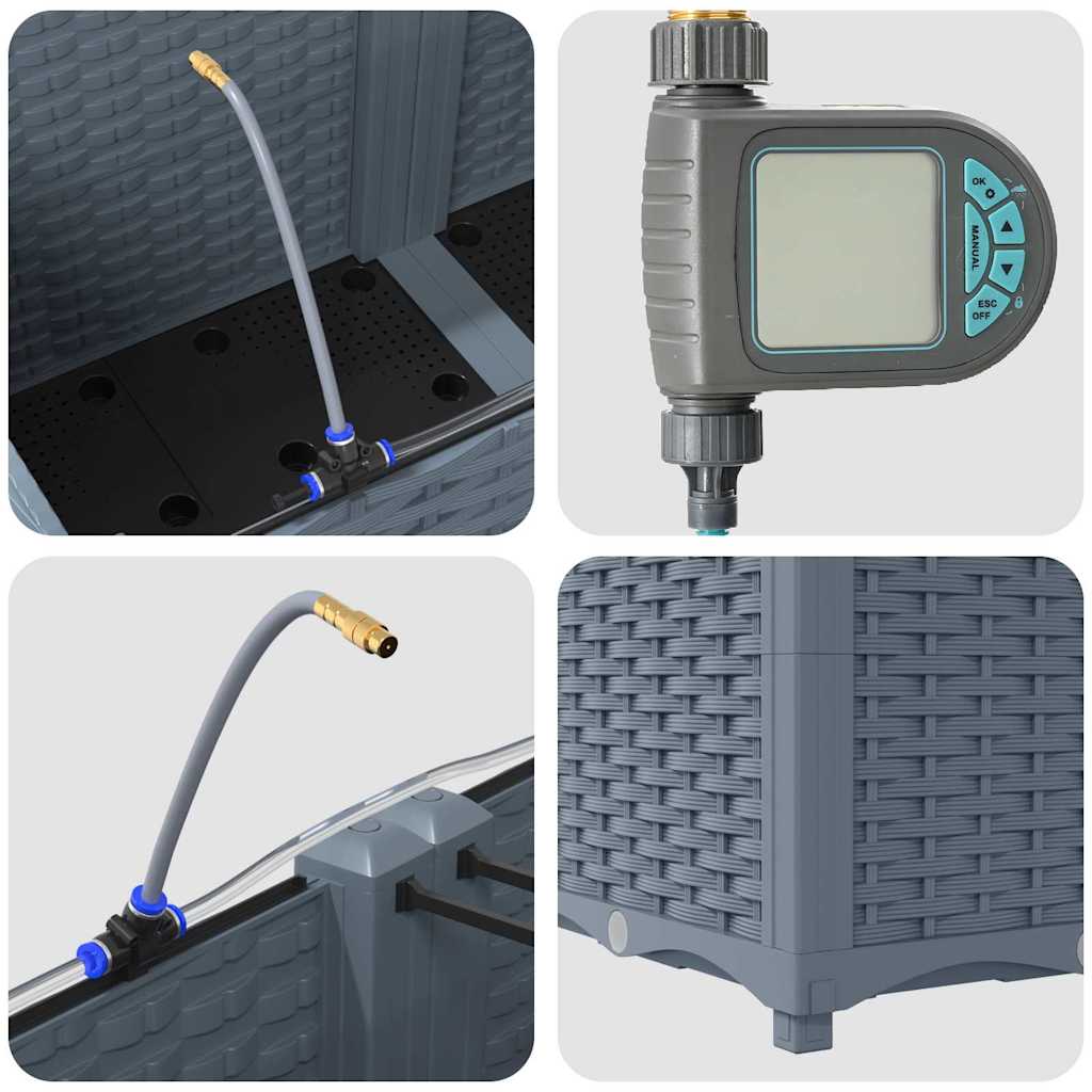 Garden Light grey 160 x 40 x 37.5 cm Steel