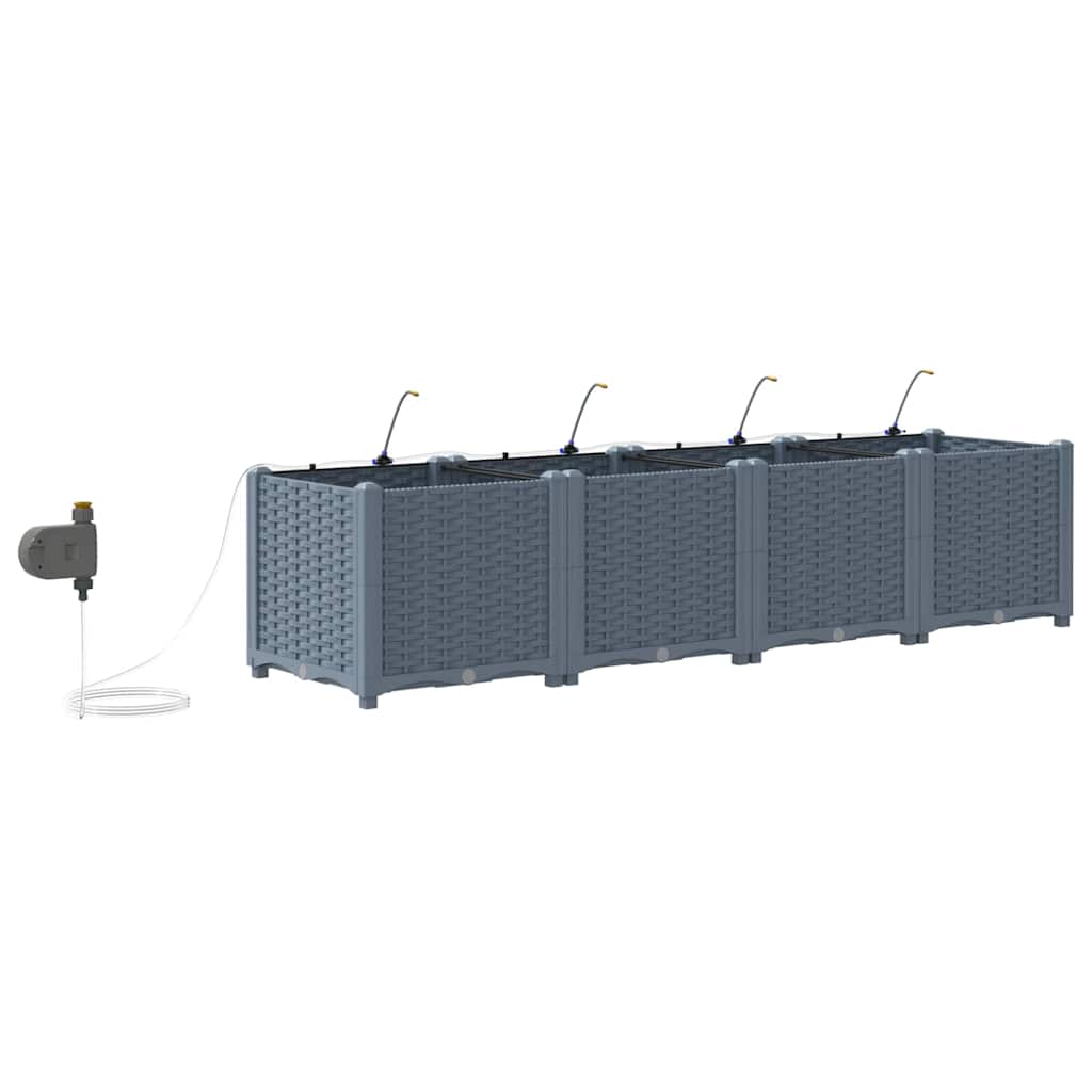 Garden Light grey 160 x 40 x 37.5 cm Steel