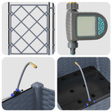 Garden Light grey 40 x 40 x 126 cm Steel