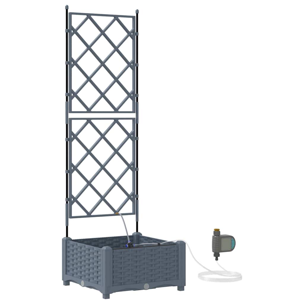 Garden Light grey 40 x 40 x 126 cm Steel