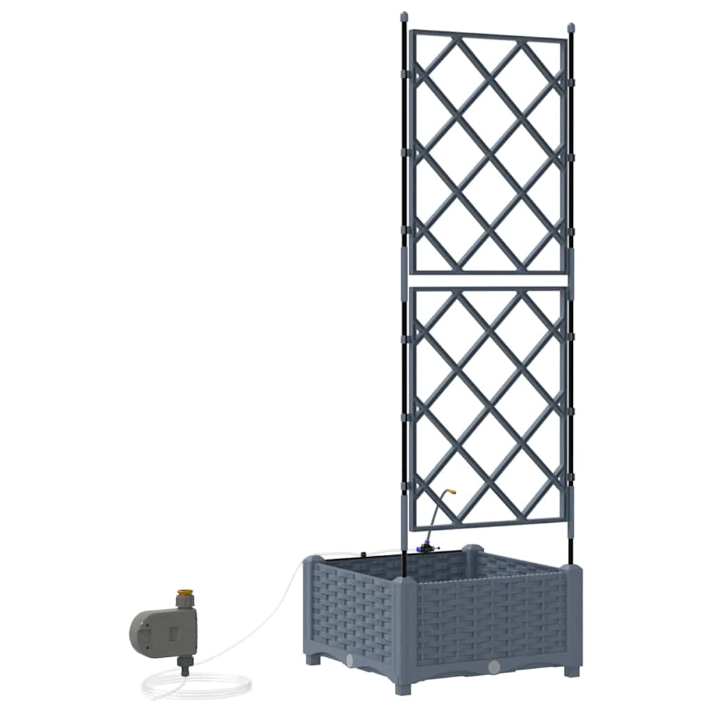 Garden Light grey 40 x 40 x 126 cm Steel