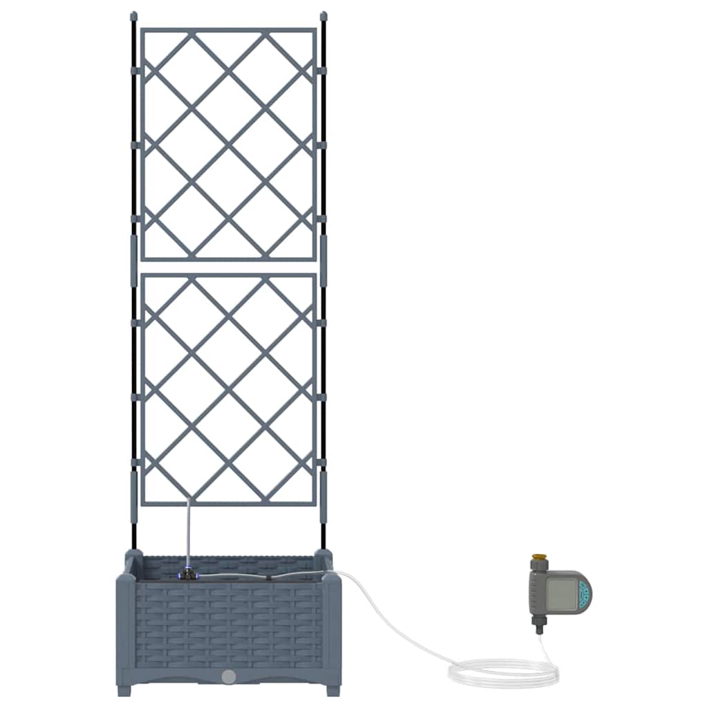 Garden Light grey 40 x 40 x 126 cm Steel