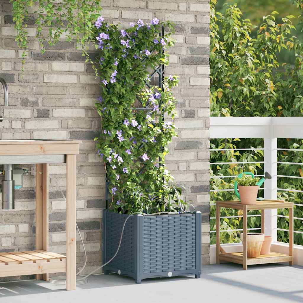 Garden Light grey 40 x 40 x 142 cm Steel