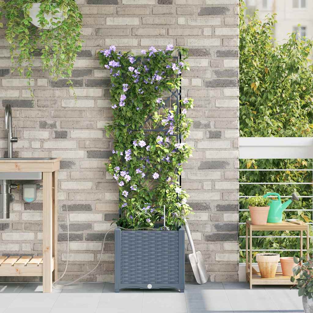 Garden Light grey 40 x 40 x 142 cm Steel