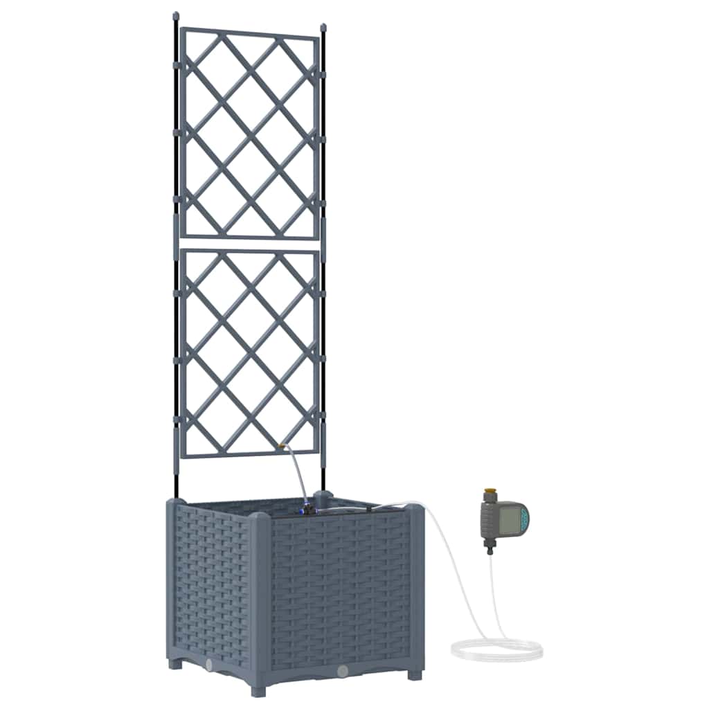Garden Light grey 40 x 40 x 142 cm Steel
