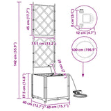 Garden Light grey 40 x 40 x 142 cm Steel