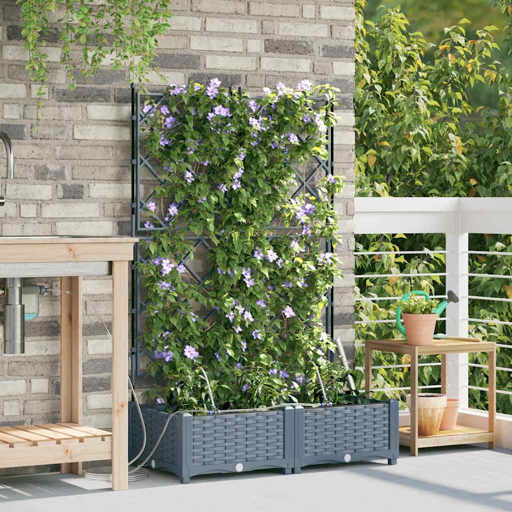 Garden Light grey 80 x 40 x 126 cm Steel
