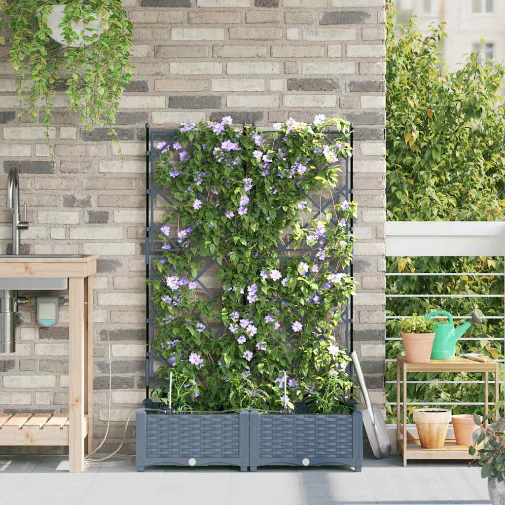 Garden Light grey 80 x 40 x 126 cm Steel