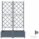 Garden Light grey 80 x 40 x 126 cm Steel