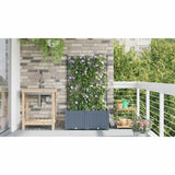 Garden Light grey 80 x 40 x 142 cm Steel