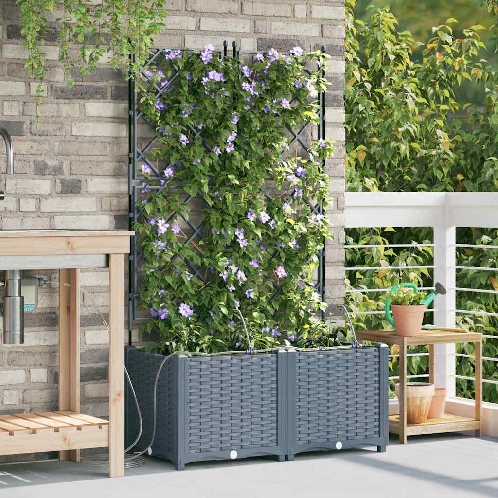 Garden Light grey 80 x 40 x 142 cm Steel