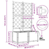 Garden Light grey 80 x 40 x 142 cm Steel