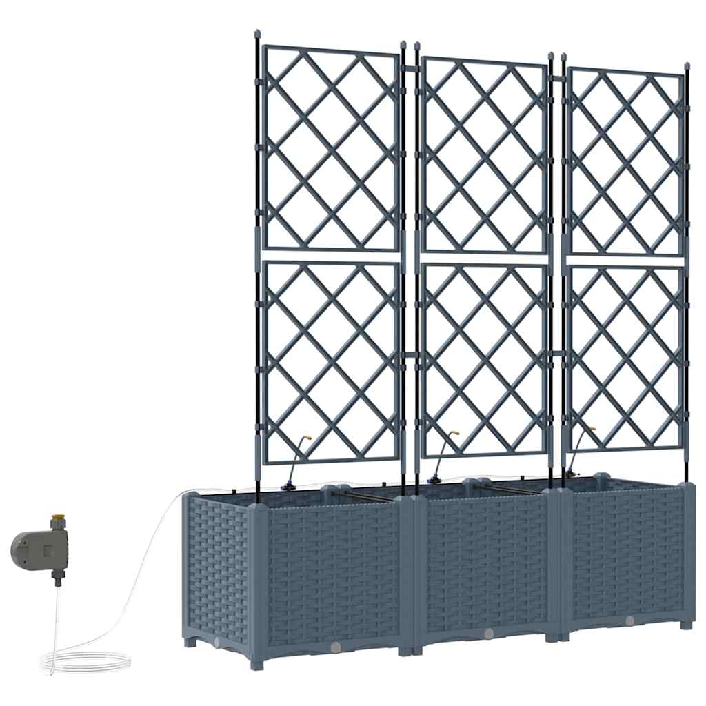 Garden Light grey 120 x 40 x 142 cm Steel