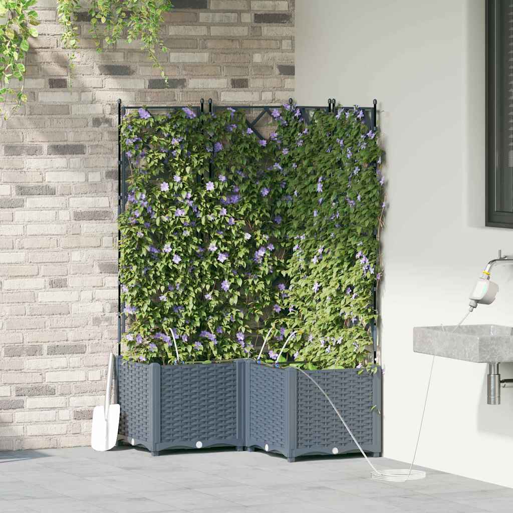 Garden Light grey 80 x 80 x 142 cm Steel