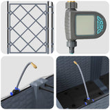 Garden Light grey 120 x 120 x 142 cm Steel