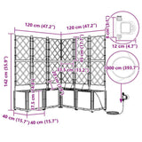 Garden Light grey 120 x 120 x 142 cm Steel