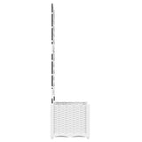 Garden Planter with Trellis White 40 x 40 x 143 cm PP