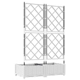 Garden Planter with Trellis White 80 x 40 x 125.5 cm PP