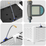 Garden White 160 x 40 x 22 cm Steel