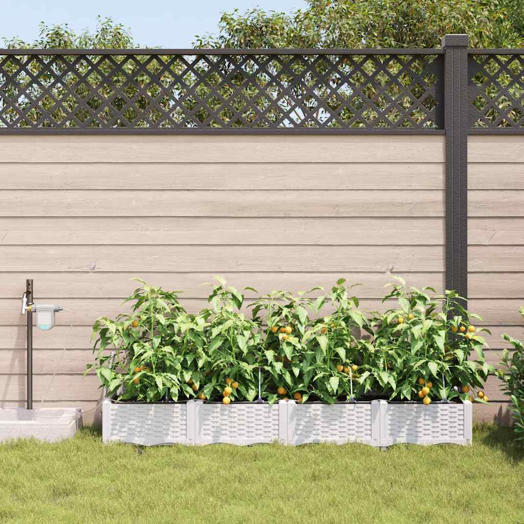 Garden White 160 x 40 x 22 cm Steel