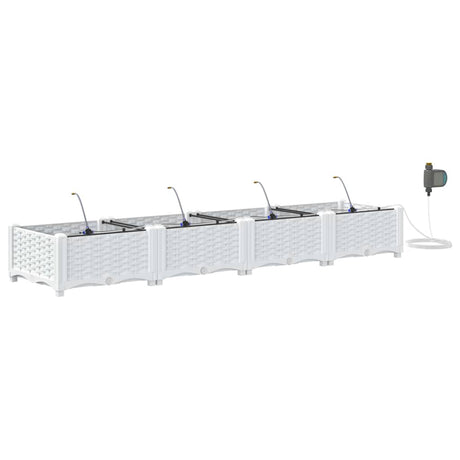 Garden White 160 x 40 x 22 cm Steel