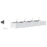 Garden White 160 x 40 x 22 cm Steel