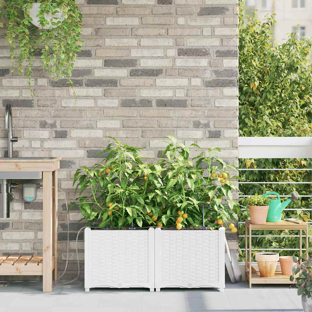 Garden White 80 x 40 x 37.5 cm Steel