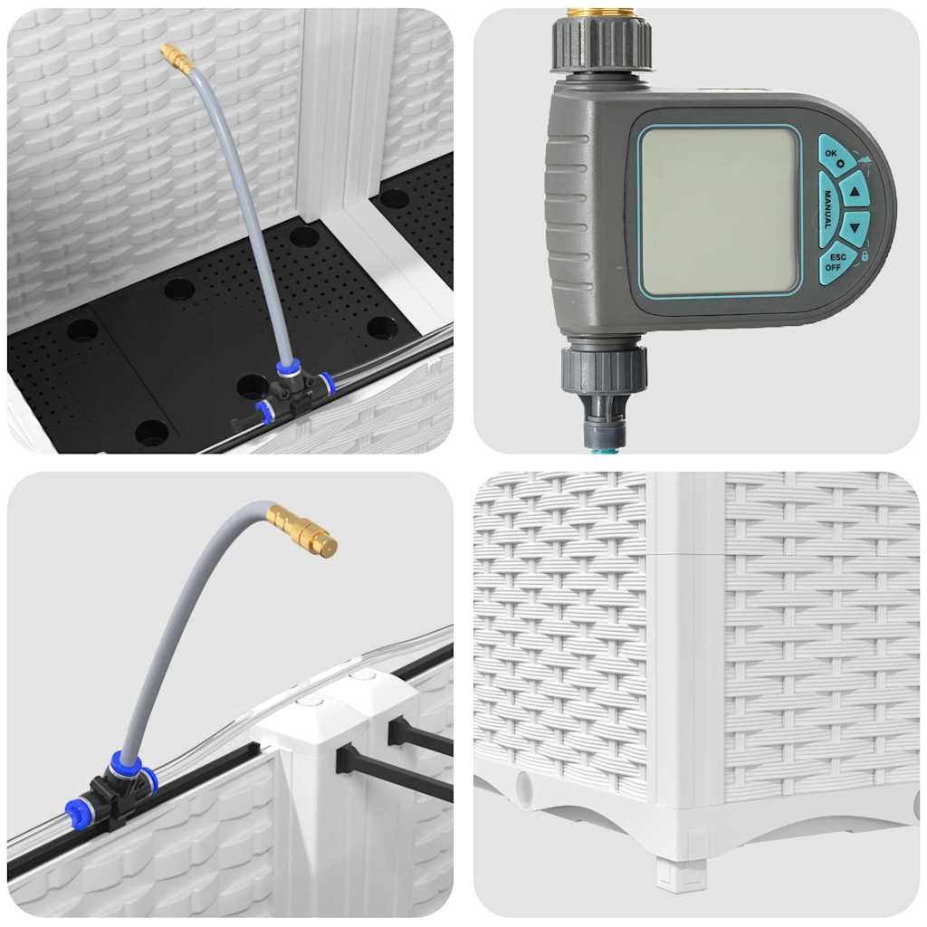 Garden White 120 x 40 x 37.5 cm Steel