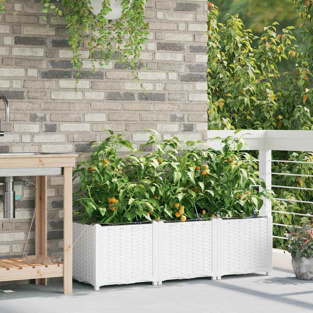 Garden White 120 x 40 x 37.5 cm Steel