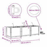 Garden White 120 x 40 x 37.5 cm Steel