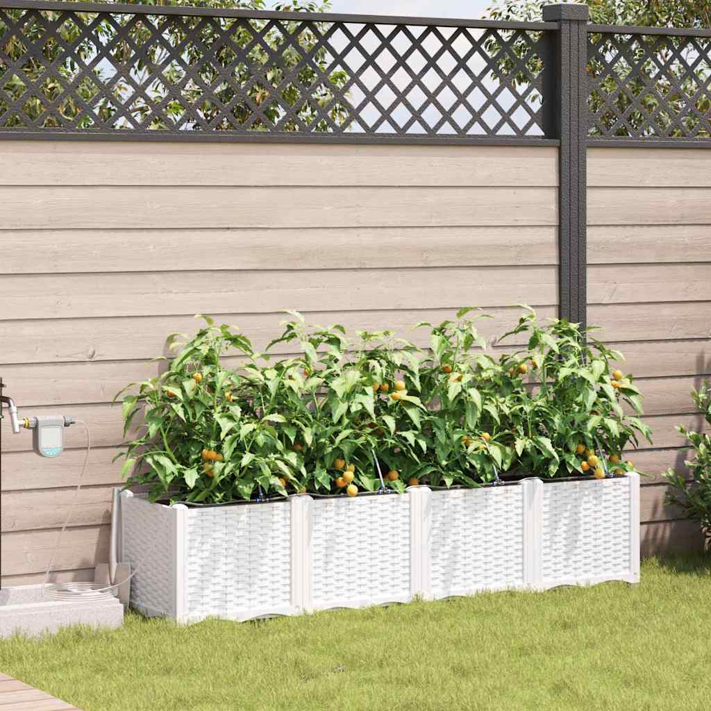 Garden White 160 x 40 x 37.5 cm Steel