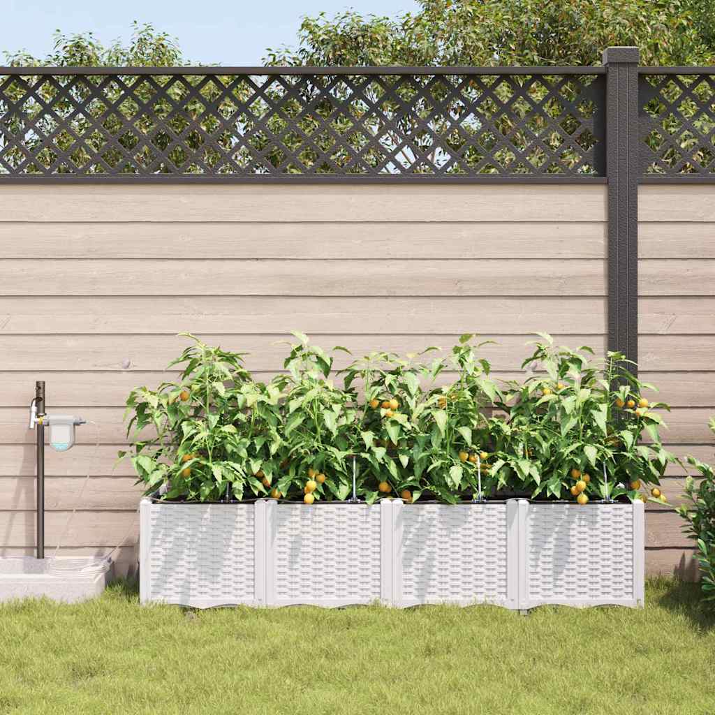 Garden White 160 x 40 x 37.5 cm Steel