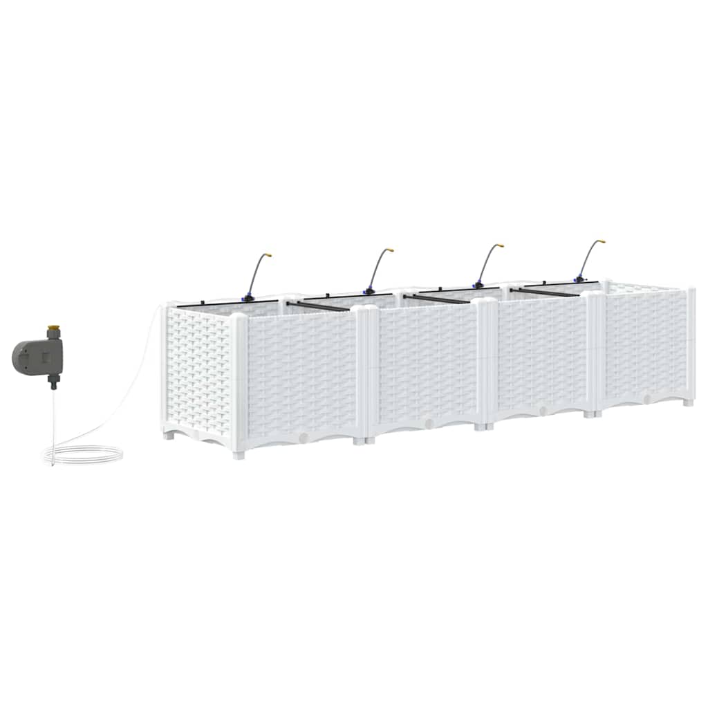Garden White 160 x 40 x 37.5 cm Steel