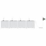 Garden White 160 x 40 x 37.5 cm Steel
