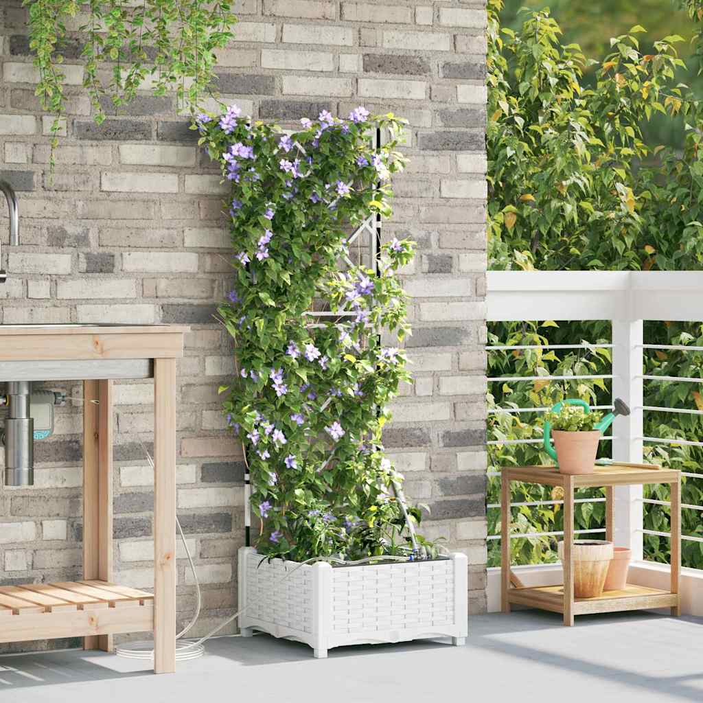 Garden White 40 x 40 x 126 cm Steel