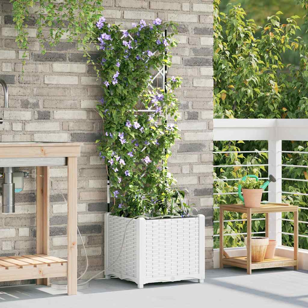 Garden White 40 x 40 x 142 cm Steel