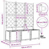 Garden White 120 x 40 x 142 cm Steel