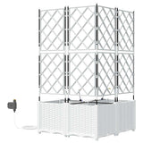 Garden White 80 x 80 x 142 cm Steel