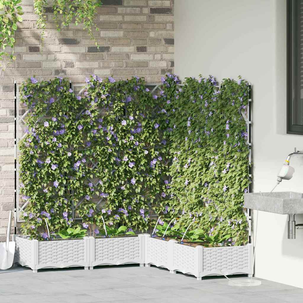 Garden White 120 x 120 x 126 cm Steel